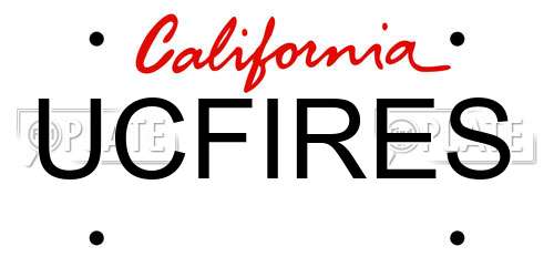 UCFIRES California License Plate