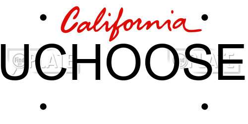 UCHOOSE California License Plate