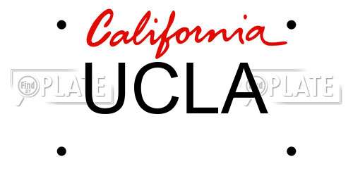 UCLA California License Plate