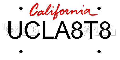 UCLA8T8 California License Plate