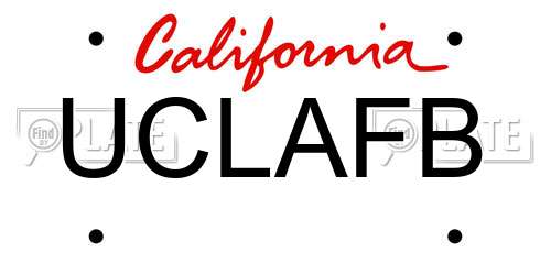 UCLAFB California License Plate