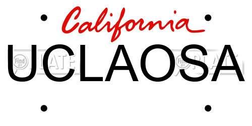 UCLAOSA California License Plate
