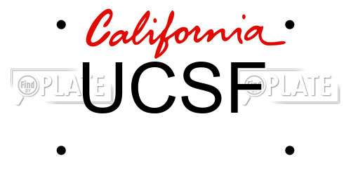 UCSF California License Plate