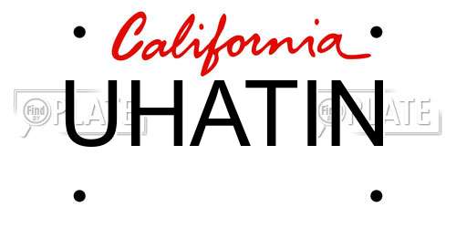 UHATIN California License Plate