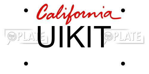 UIKIT California License Plate
