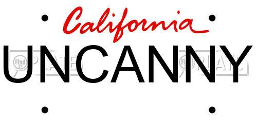 UNCANNY California License Plate