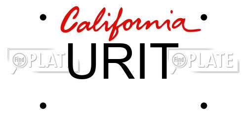 URIT California License Plate