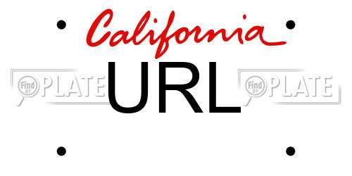 URL California License Plate