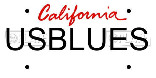 USBLUES California License Plate
