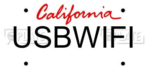 USBWIFI California License Plate