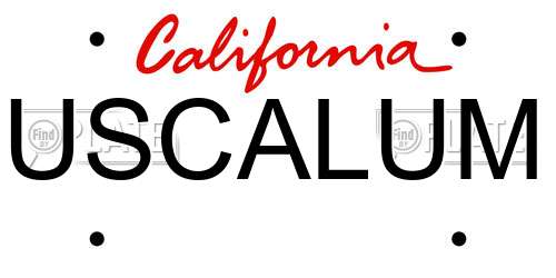 USCALUM California License Plate