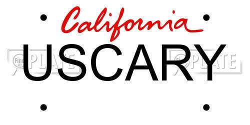 USCARY California License Plate
