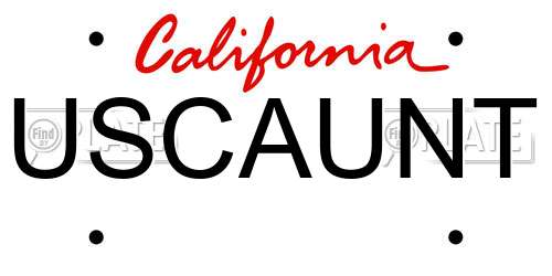 USCAUNT California License Plate