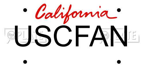 USCFAN California License Plate