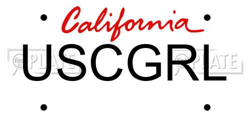 USCGRL California License Plate