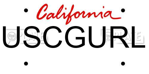 USCGURL California License Plate