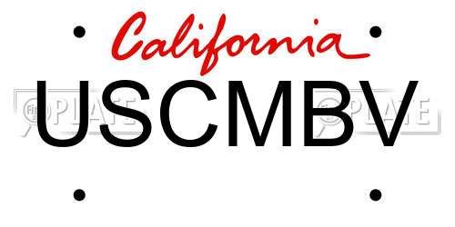 USCMBV California License Plate