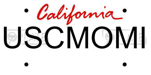 USCMOMI California License Plate