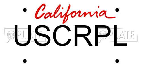USCRPL California License Plate