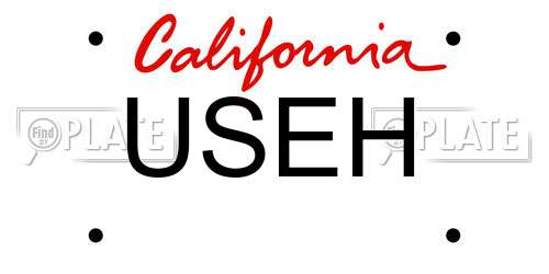 USEH California License Plate