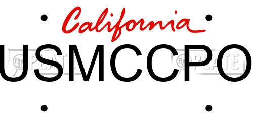 USMCCPO California License Plate