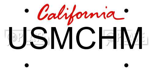 USMCHM California License Plate