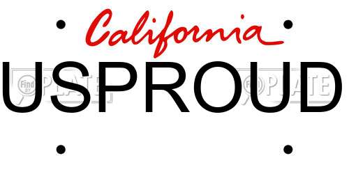 USPROUD California License Plate