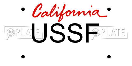 USSF California License Plate