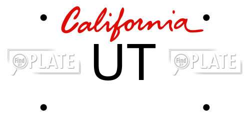 UT California License Plate