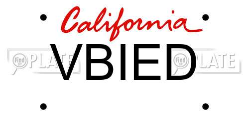 VBIED California License Plate