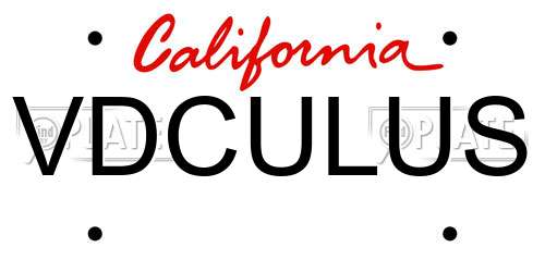 VDCULUS California License Plate