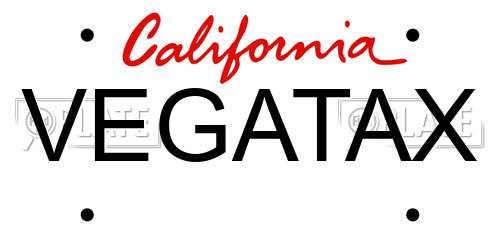 VEGATAX California License Plate