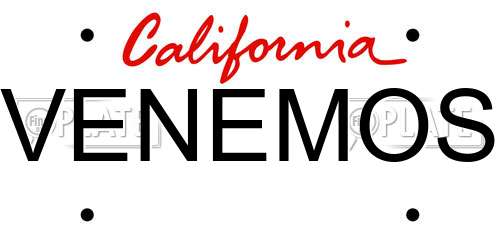 VENEMOS California License Plate
