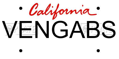 VENGABS California License Plate