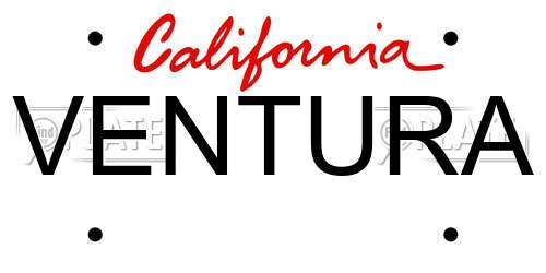 VENTURA California License Plate