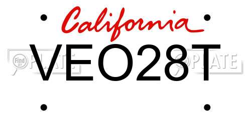 VEO28T California License Plate