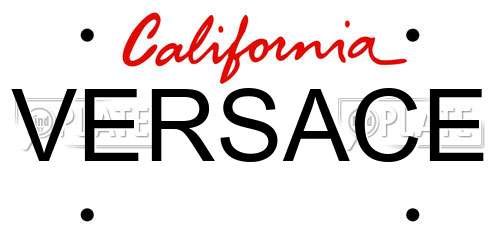 VERSACE California License Plate