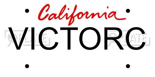 VICTORC California License Plate