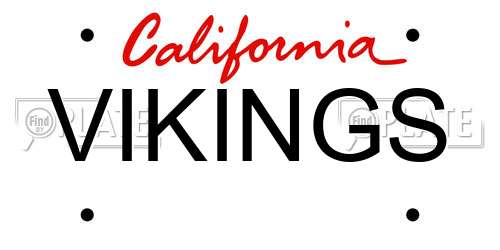 VIKINGS California License Plate