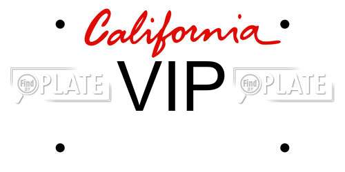 VIP California License Plate