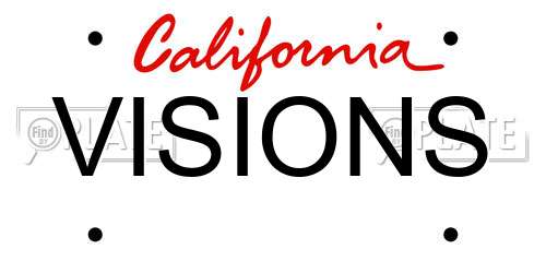 VISIONS California License Plate