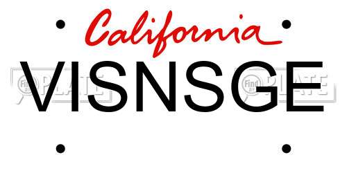 VISNSGE California License Plate