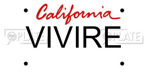 VIVIRE California License Plate