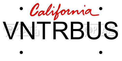 VNTRBUS California License Plate