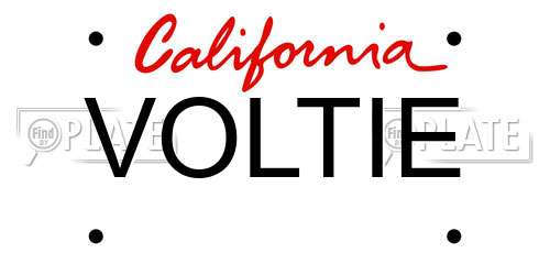 VOLTIE California License Plate