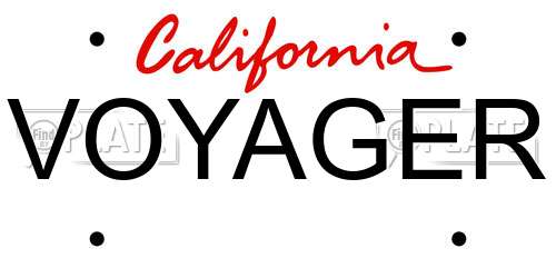 VOYAGER California License Plate
