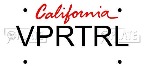 VPRTRL California License Plate