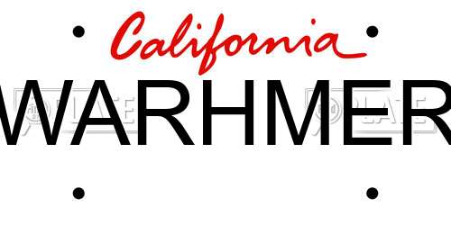 WARHMER California License Plate