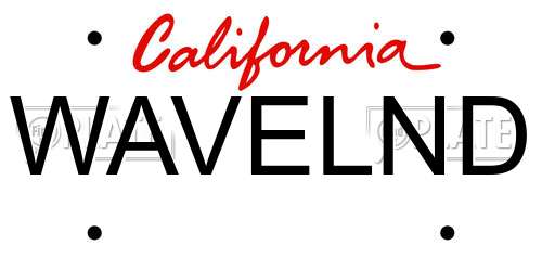 WAVELND California License Plate
