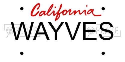 WAYVES California License Plate